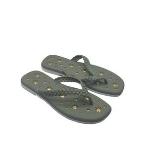 ROSY Green Galaxy Braided Flip-Flop - Women‎